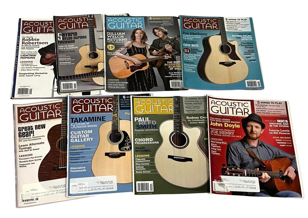 Acoustic Guitar Magazine Lot Of 8 From 2012